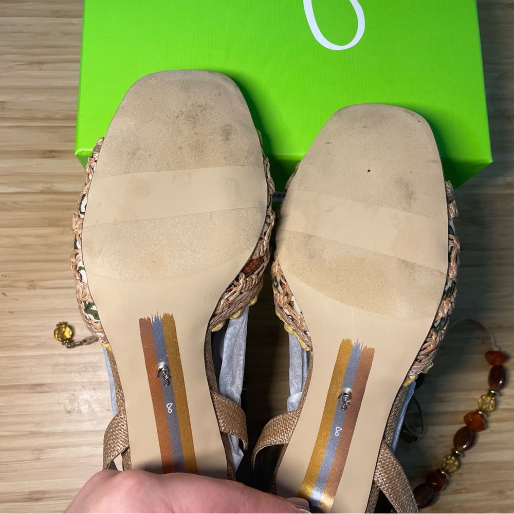 Sam Edelman Pamala BeadedHeeled Sandals in Dark Natural - Picture 3 of 7